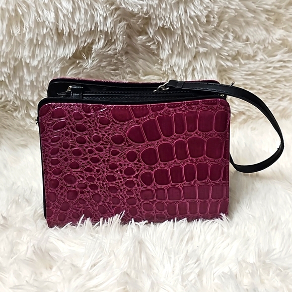 Miche Bags Petite Mini Lily Shell High Gloss Croc Embossed Faux Leather SILD OUT - Picture 2 of 4